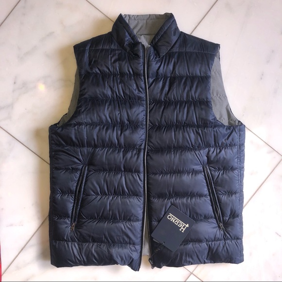🆕 Men's Herno Men's Reversible Vest PI0305U 12051 9265 - Picture 1 of 6